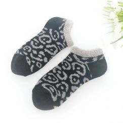 Grey Sheep Pattern Thermal Fuzzy Slipper Socks 80 Pairs