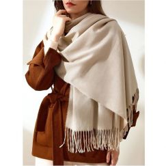 Solid Color Winter Scarf with Tassel 4PCS